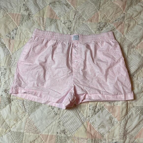 better together women’s light pink 100% cotton goose print boxers size large - Picture 1 of 6